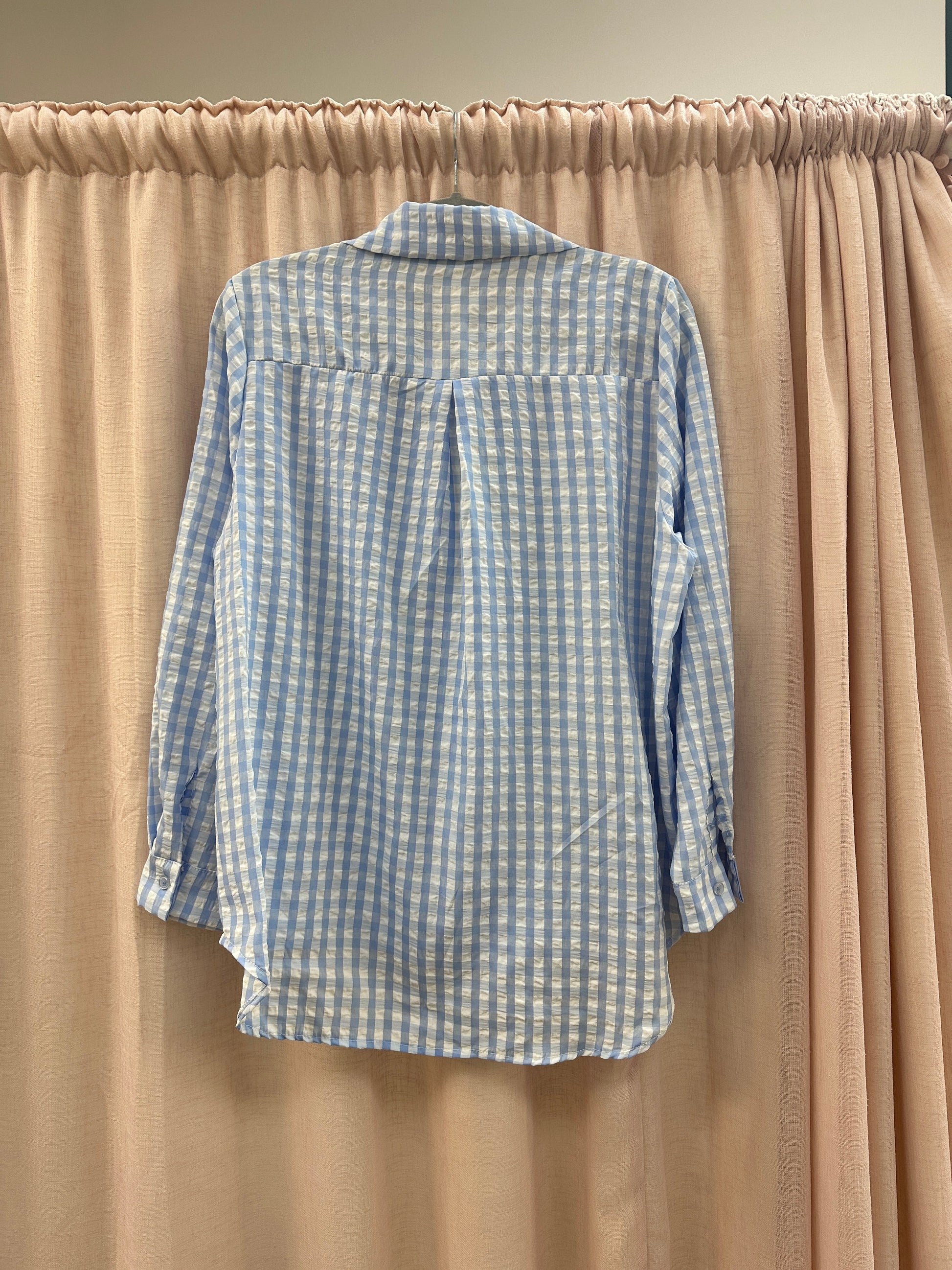 Penny Gingham Shirt Blue Ginger + Gray