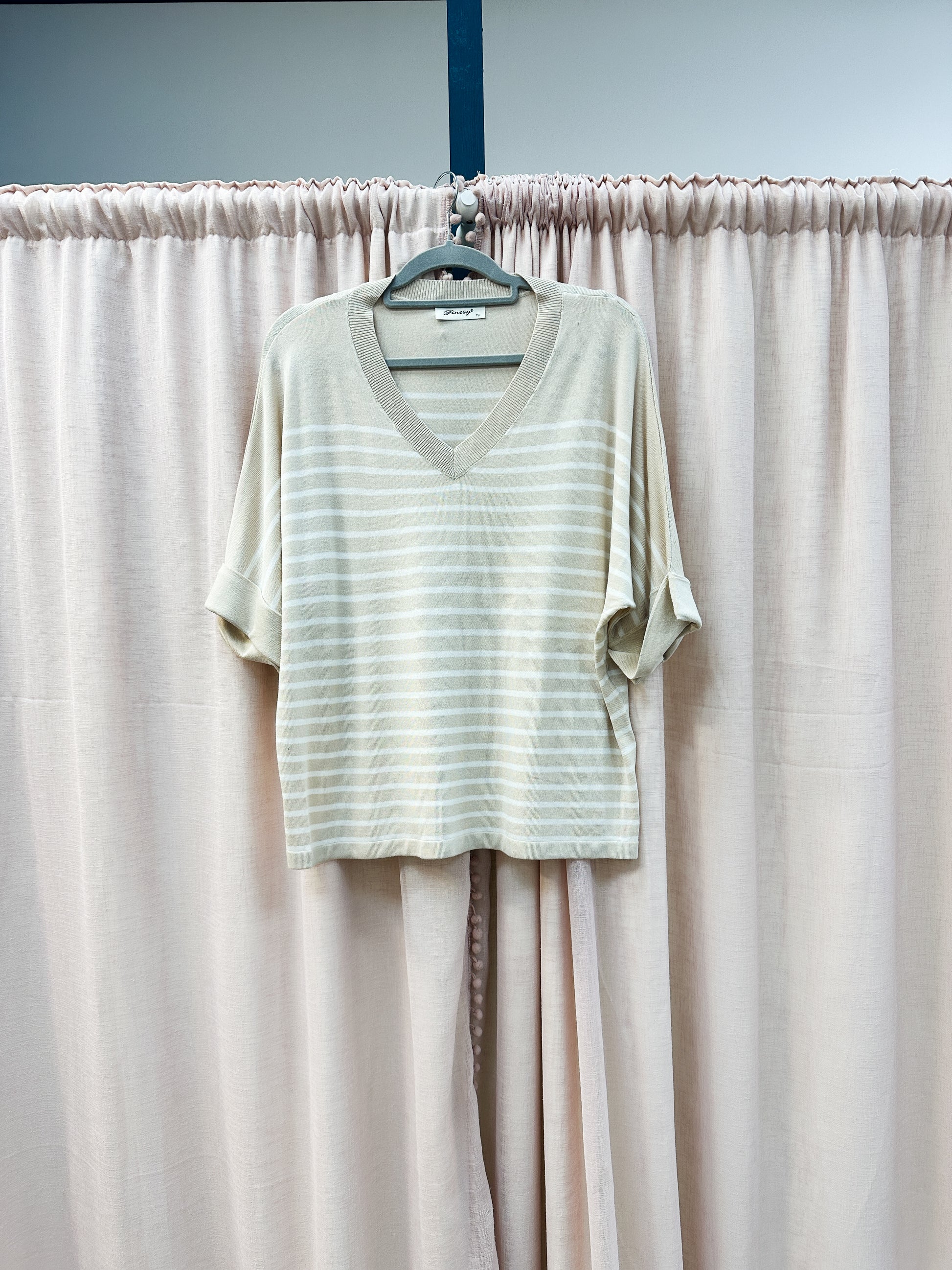 Linen Bell Sleeve Top