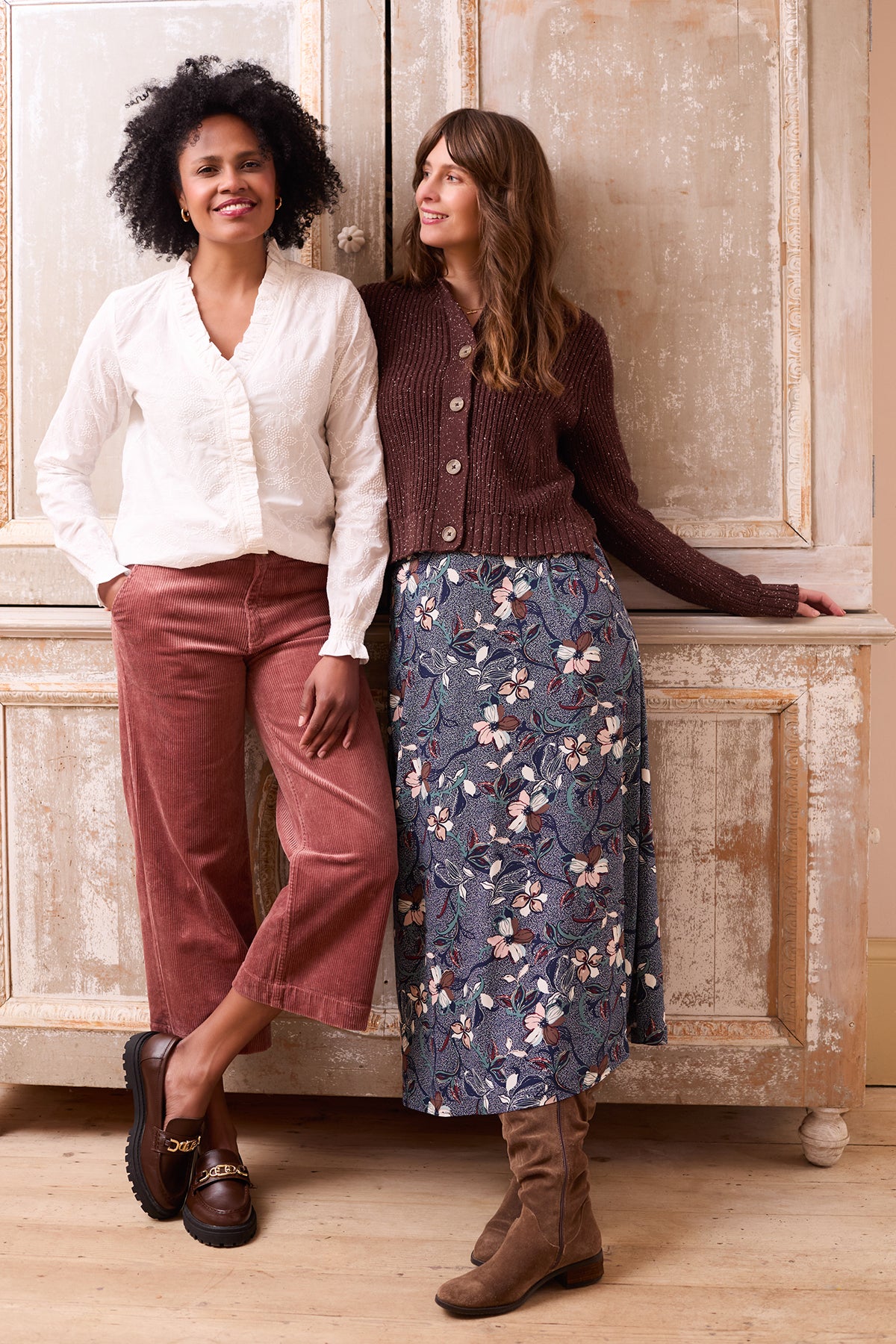 Lily & Me June Ribbed Knit Cardigan Chocolate