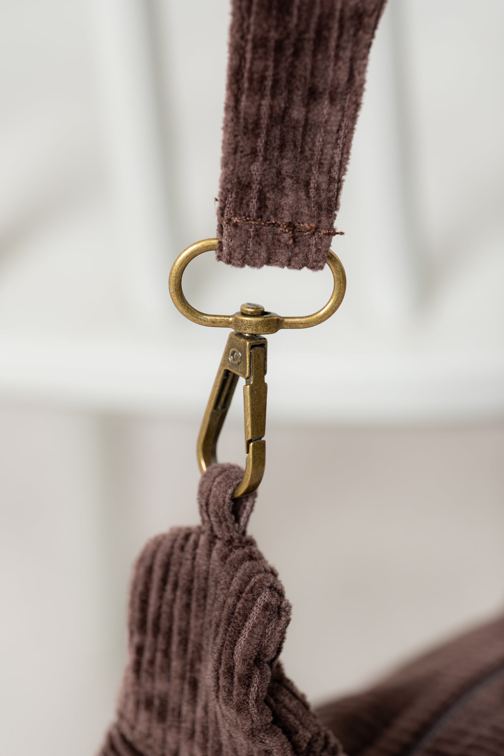 Lily & Me Jumbo Cord Crossbody Bag Chocolate