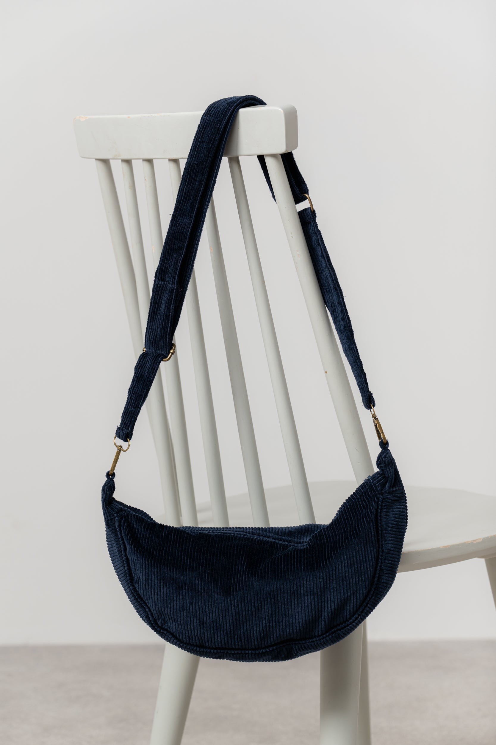 Lily & Me Jumbo Cord Crossbody Bag Navy