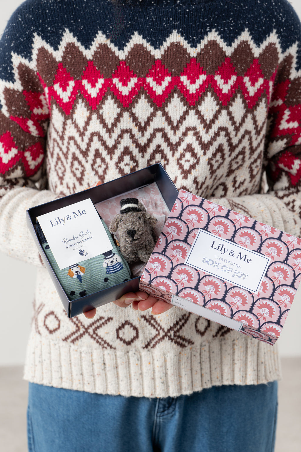 Lily & Me Dapper Gent Socks And Keyring Giftbox Assorted