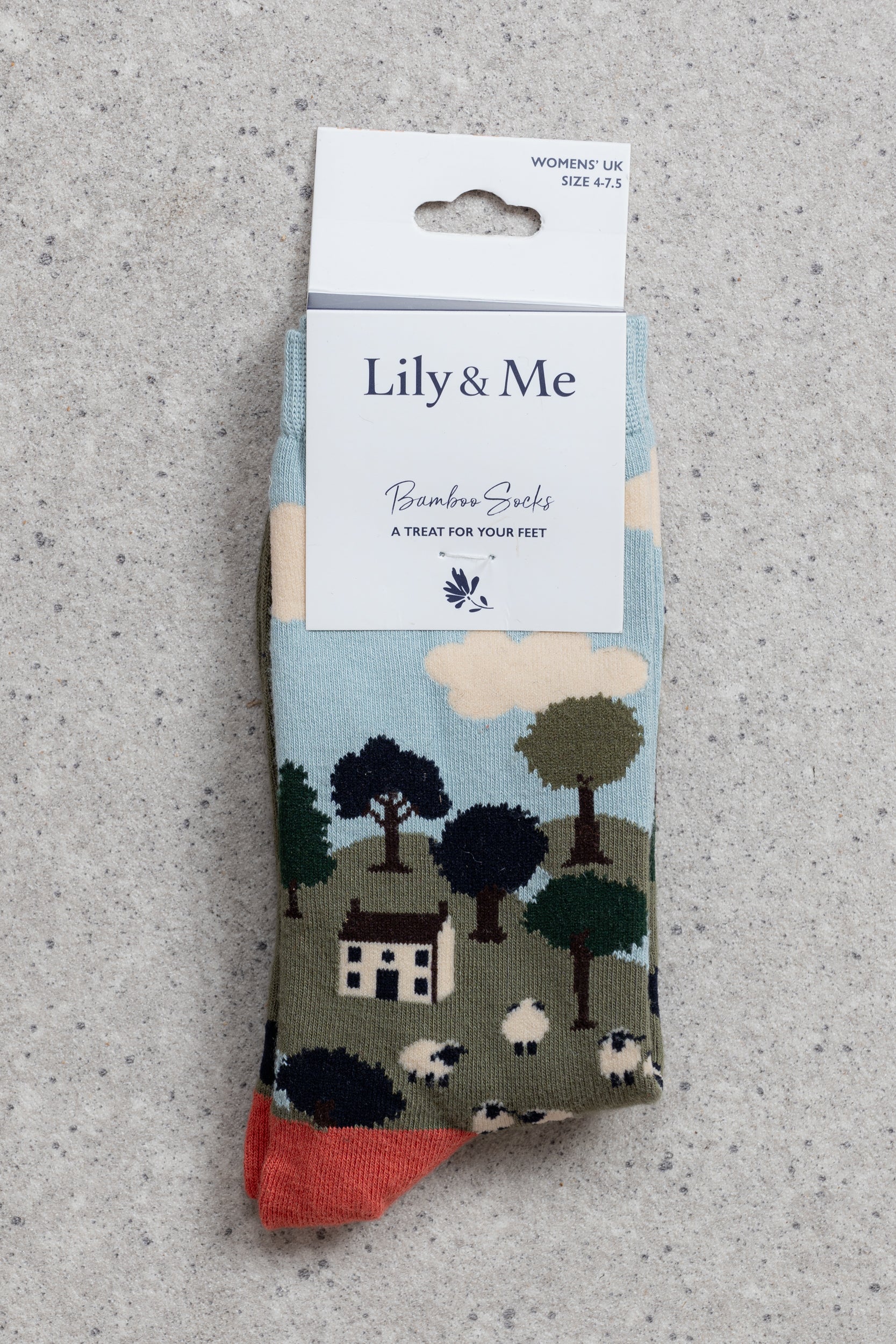 Lily & Me Countryside Socks And Keyring Giftbox Assorted