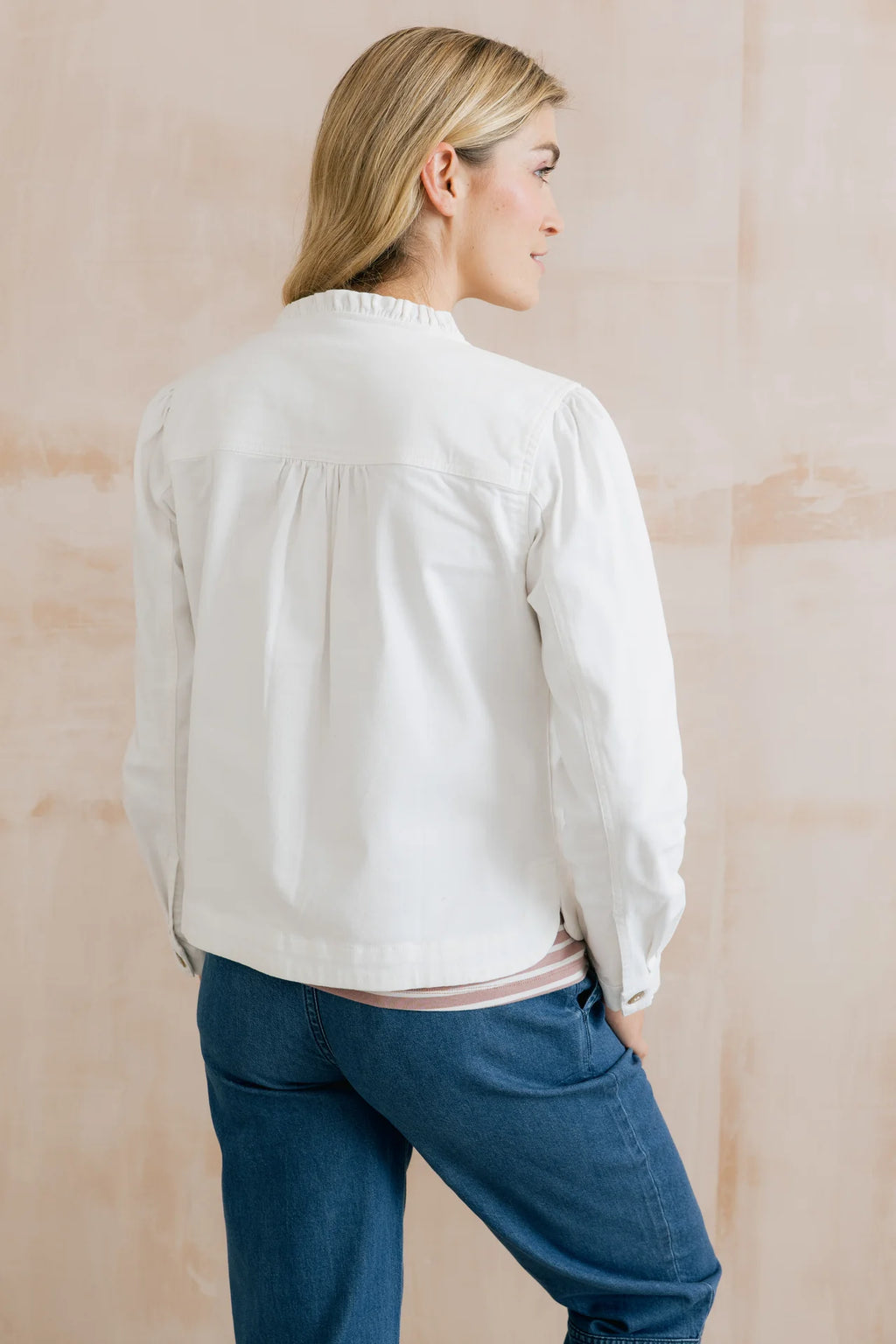 Lily & Me Seren Jacket Plain Twill White