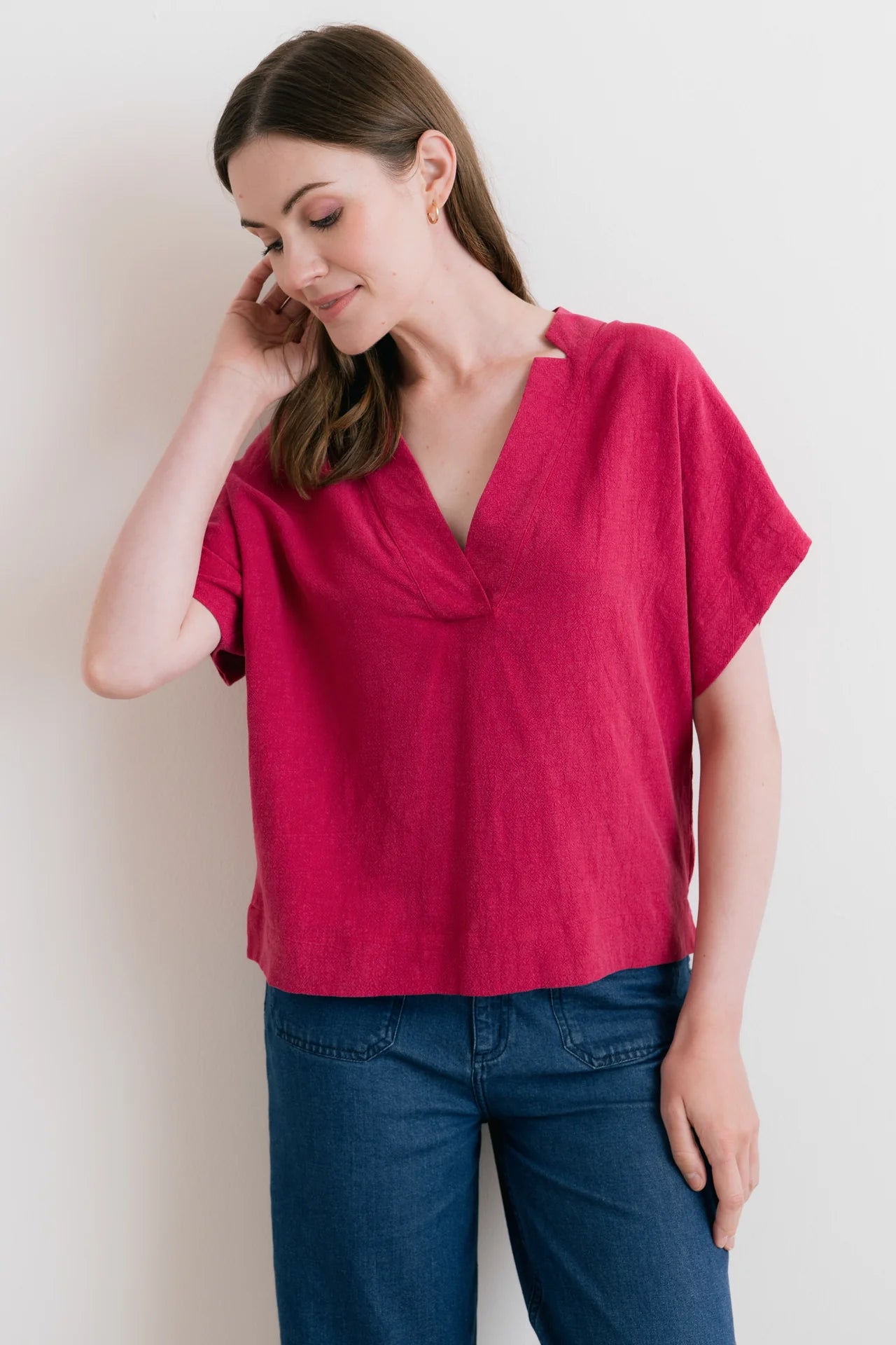 Lily & Me Orchard Top Plain Linen Bosenberry