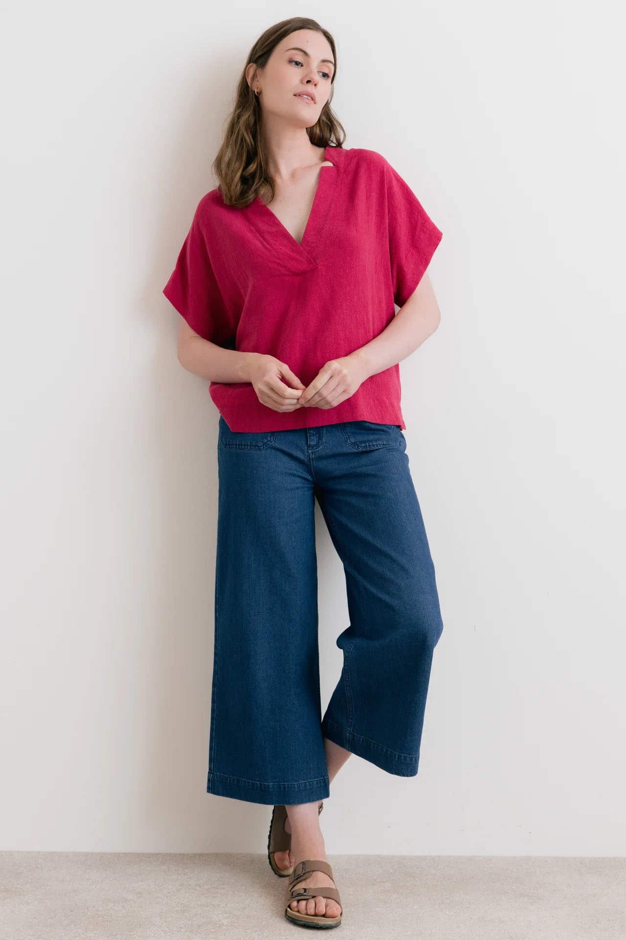 Lily & Me Orchard Top Plain Linen Bosenberry