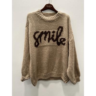Marta Brown Knit Smile Jumper