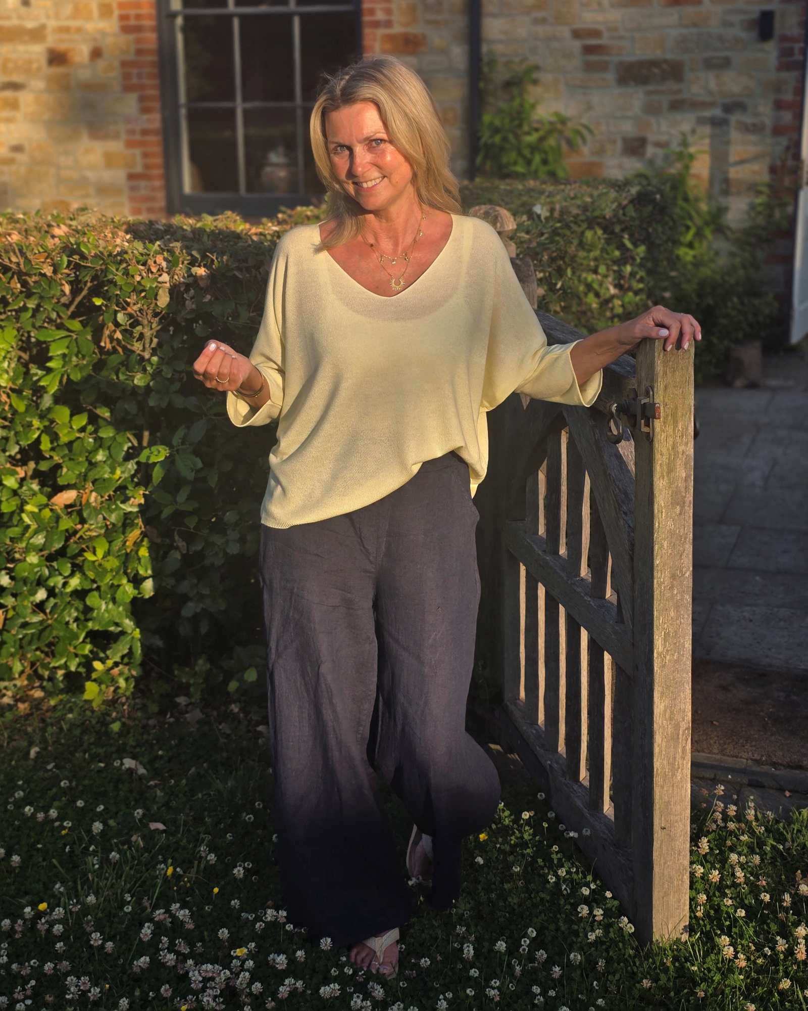 Summer Knit Top: Azure Blue