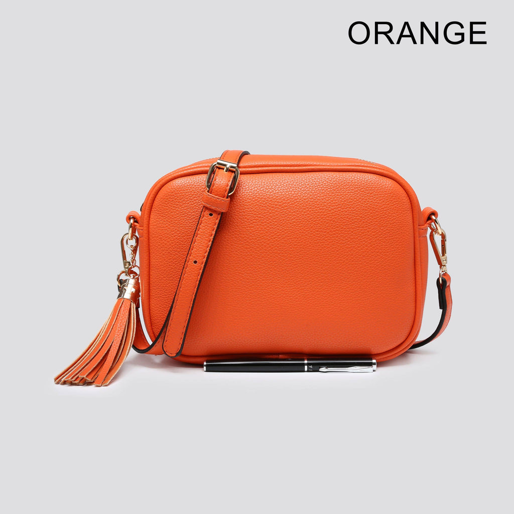 Premium Vegan Leather Camera Crossbody Bag JNY8096: SILVER