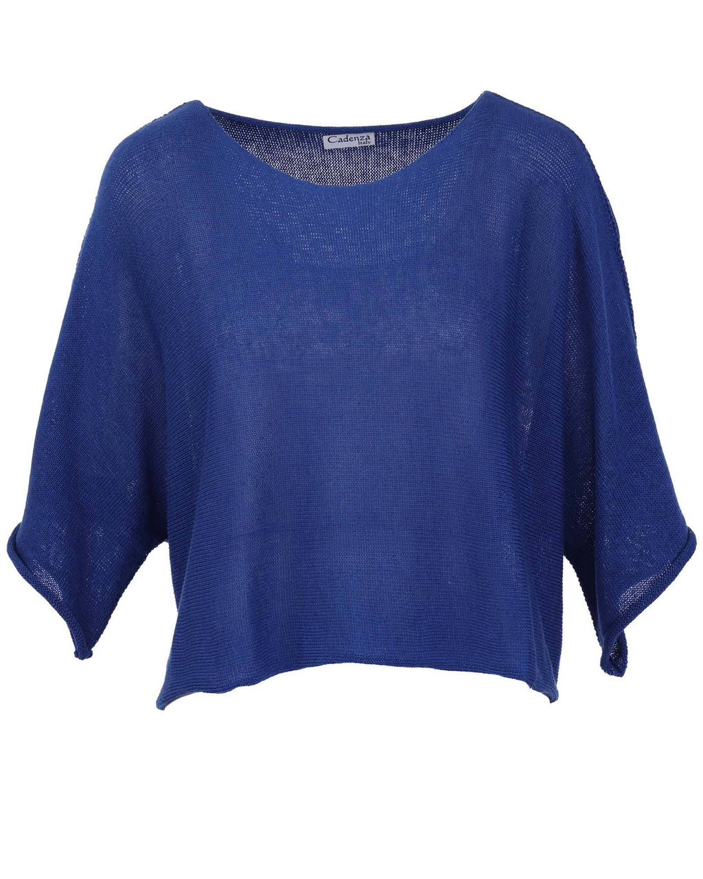 Cotton Blend Short Tunic Top: Chocolate / One Size