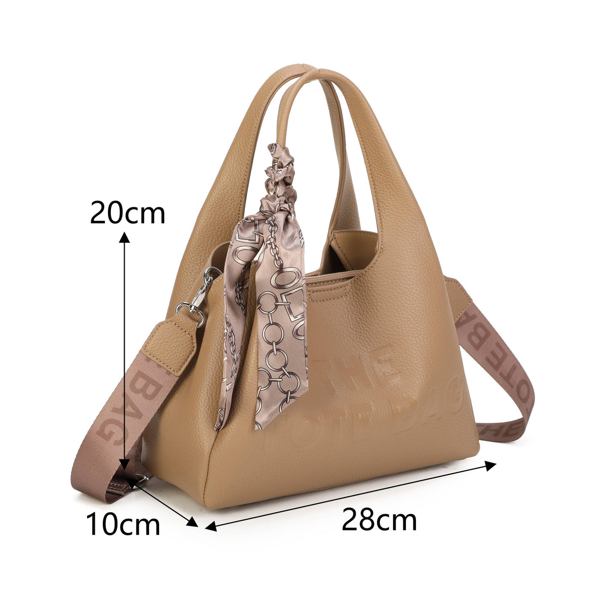 JM1780 Soft Slouchy Hobo Bag with Scarf & Wide Crossbody Str: Wine
