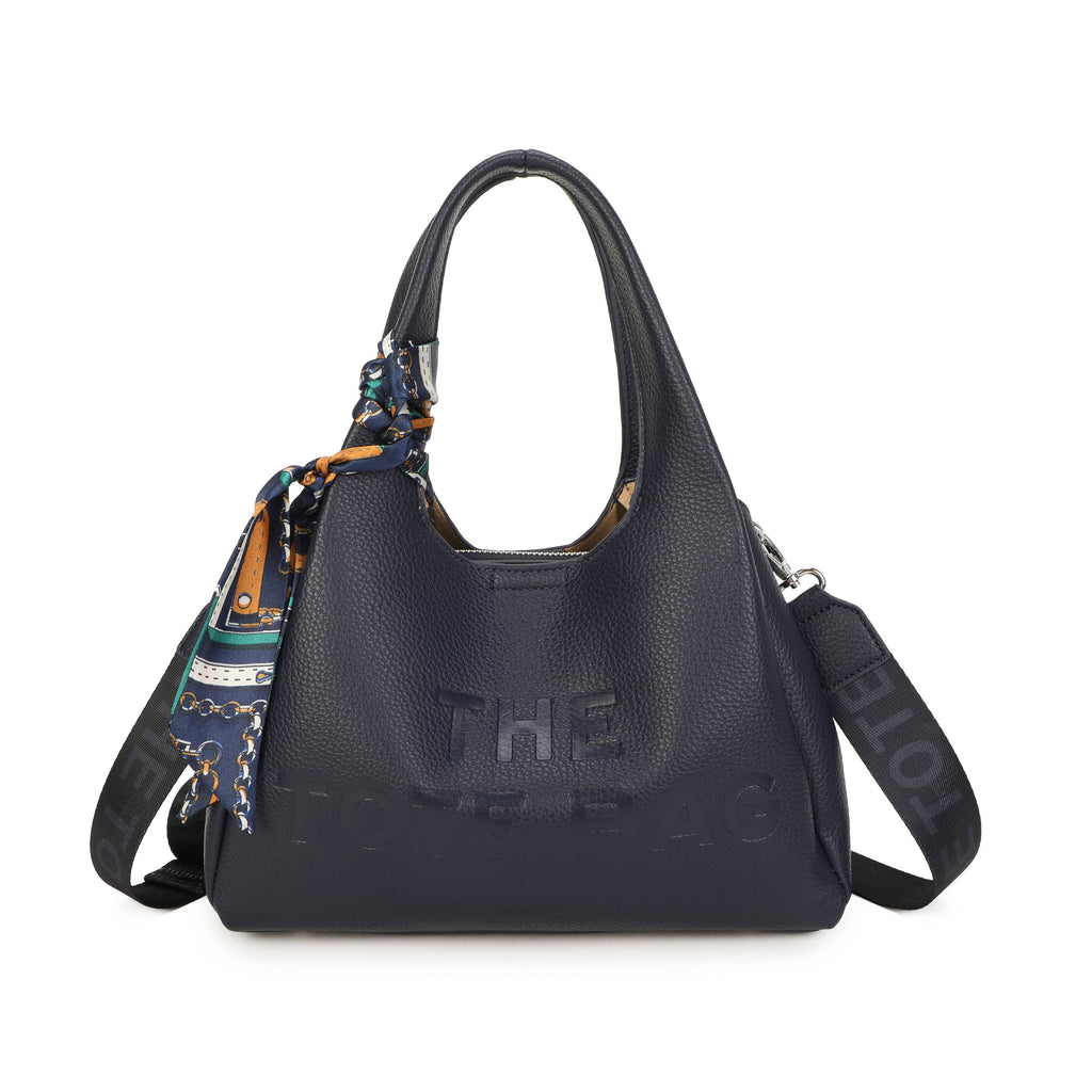 JM1780 Soft Slouchy Hobo Bag with Scarf & Wide Crossbody Str: Wine