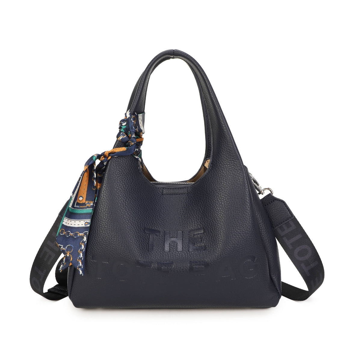 JM1780 Soft Slouchy Hobo Bag with Scarf & Wide Crossbody Str: Wine