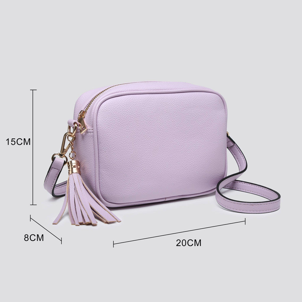 Premium Vegan Leather Camera Crossbody Bag JNY8096: RED
