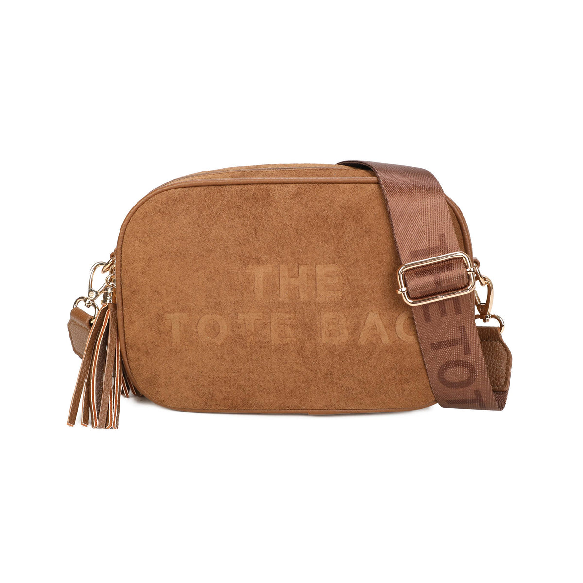 JM1720 Suede Crossbody Bag: Coffee