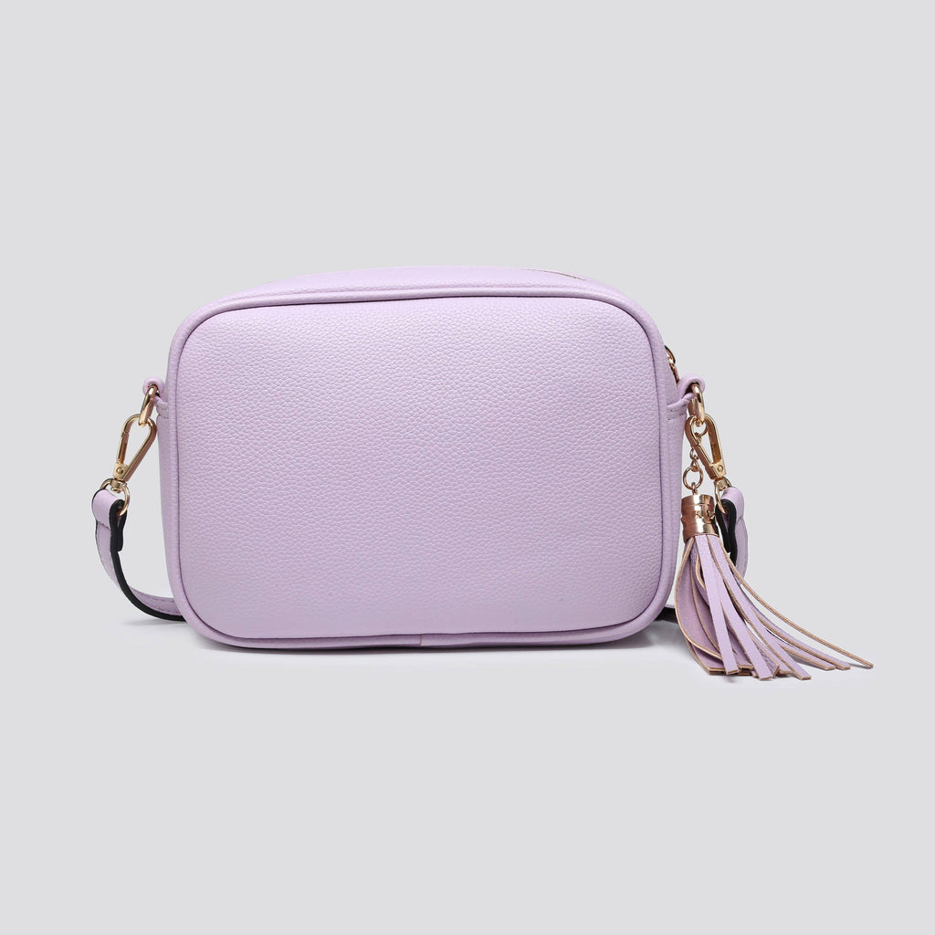 Premium Vegan Leather Camera Crossbody Bag JNY8096: SILVER