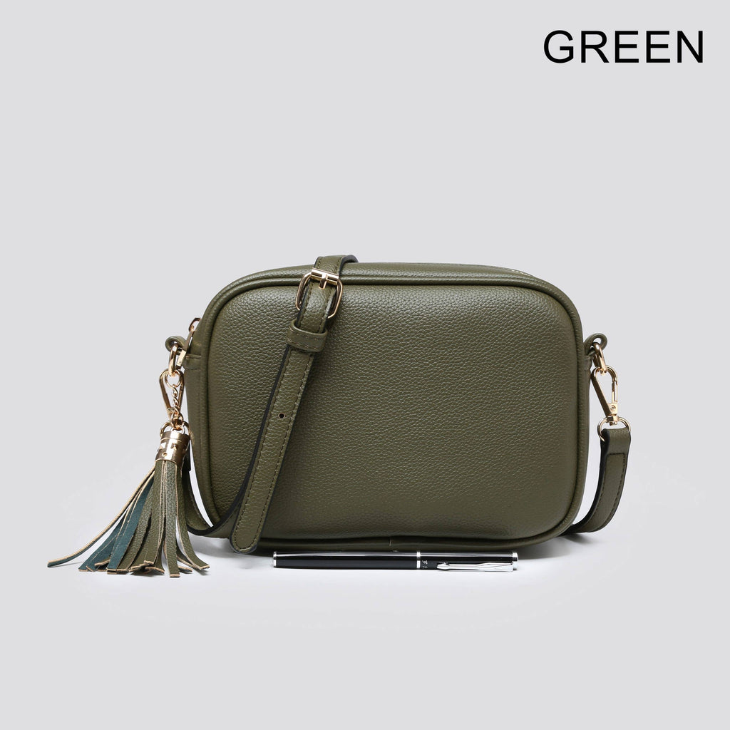 Premium Vegan Leather Camera Crossbody Bag JNY8096: SILVER