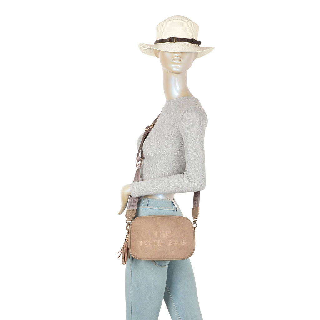 JM1720 Suede Crossbody Bag: Coffee