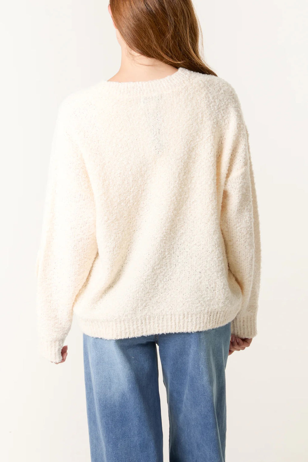 Nova London Flower Soft V-Neck Knitted Cardigan